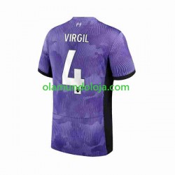 Camisola Liverpool Virgil van Dijk 4 Homem Equipamento Terceiro 2023-2024 Manga Curta